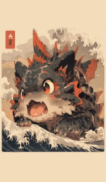 [LINE着せ替え] 海獣レベルQQネコの画像1