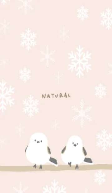 [LINE着せ替え] シマエナガ 雪の結晶28の画像1