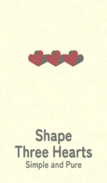 [LINE着せ替え] 3つのハート型の着せかえ クラーレットの画像1