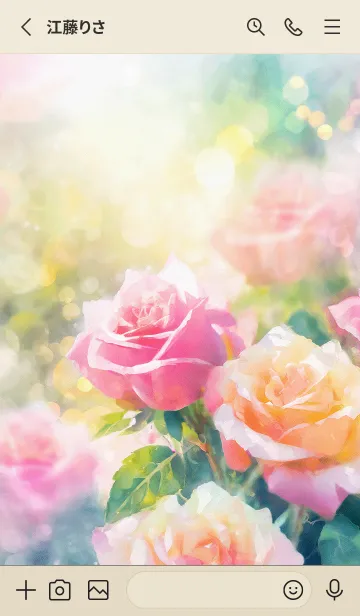 [LINE着せ替え] 薔薇(バラ)の花の着せかえ(R1519)の画像2