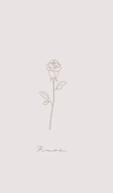 [LINE着せ替え] Rose / ライトベージュの画像1