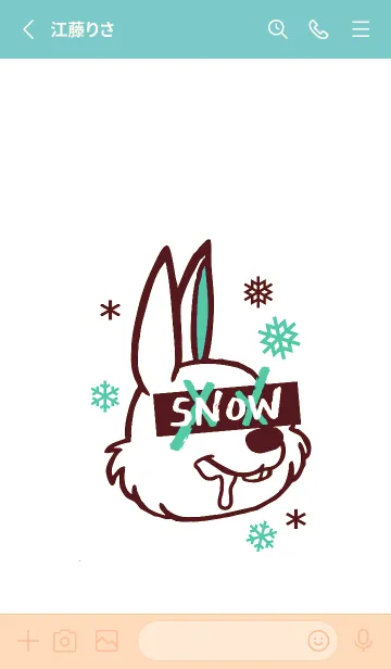 [LINE着せ替え] スノーラビット .39の画像2