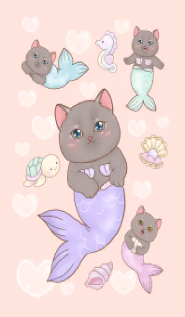 [LINE着せ替え] Cat mermaid Mercat 20の画像1