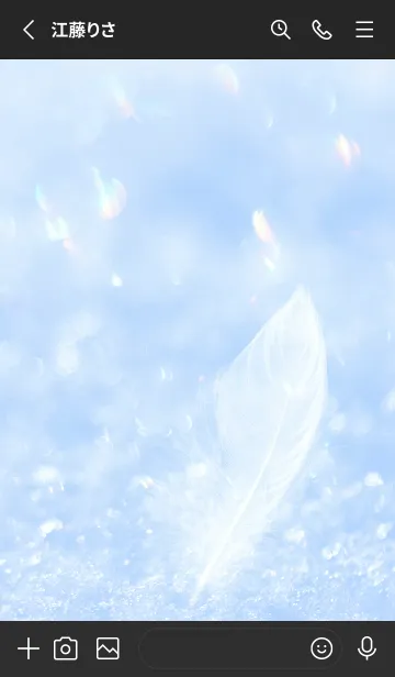 [LINE着せ替え] Real Snow Bokeh #Swan Feather 1-4の画像2