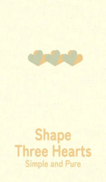 [LINE着せ替え] 3つのハート型の着せかえ ペールサローの画像1