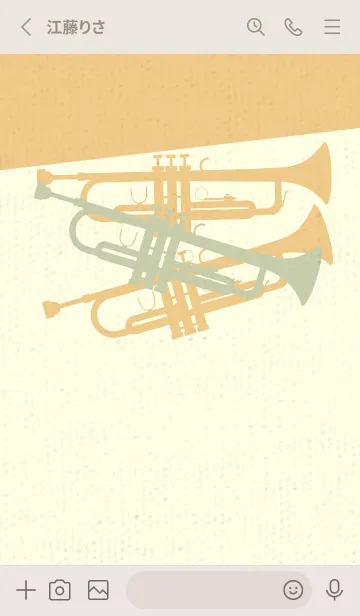 [LINE着せ替え] Trumpet CLR ペールサローの画像2