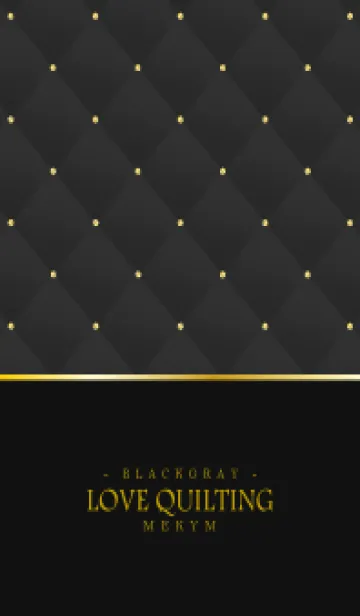[LINE着せ替え] LOVE QUILTING - BLACK GRAY 23の画像1