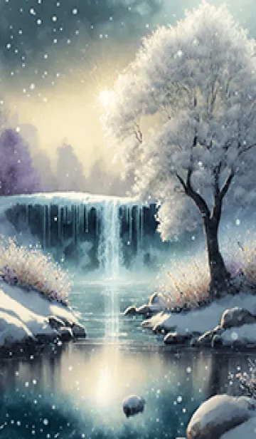 [LINE着せ替え] 優美な冬の風景の着せかえ(Winter-1541)の画像1