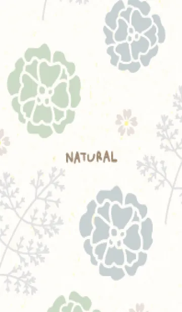 [LINE着せ替え] 花とグレーの葉3の画像1