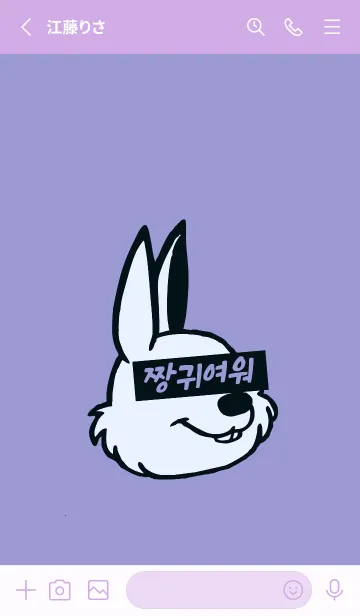 [LINE着せ替え] KOREA RABBIT THEME 116の画像2