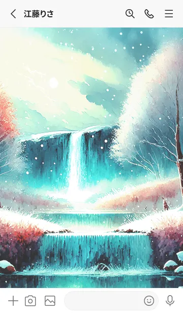 [LINE着せ替え] 優美な冬の風景の着せかえ(Winter-1550)の画像2