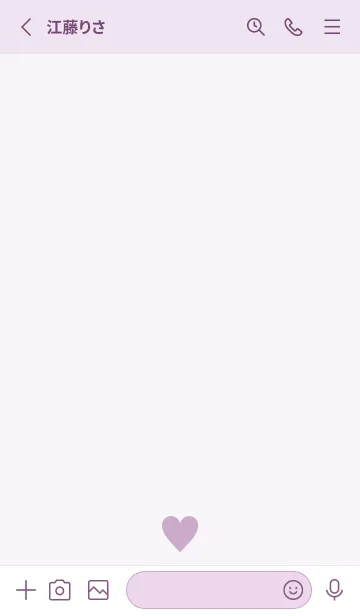 [LINE着せ替え] Simple Heart Dusky Purple - NATURAL 7の画像2