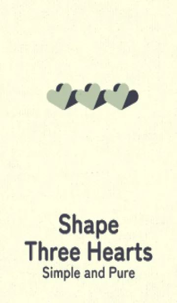 [LINE着せ替え] 3つのハート型の着せかえ 抹茶色の画像1