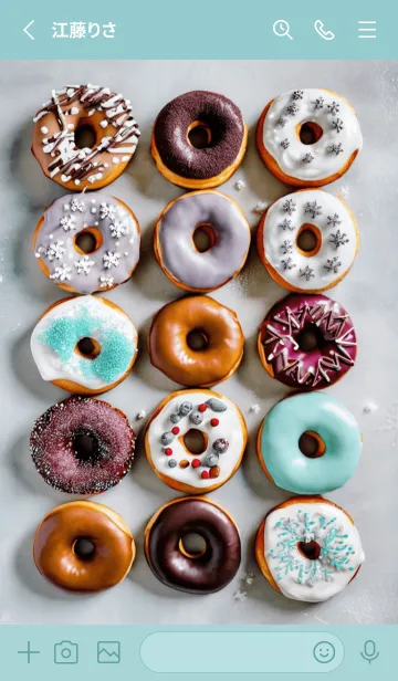 [LINE着せ替え] Kawaii donuts 3の画像2