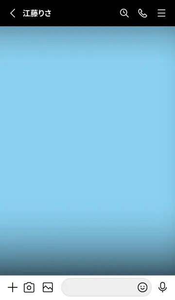 [LINE着せ替え] Black & Baby Blue Theme V7 (JP)の画像2