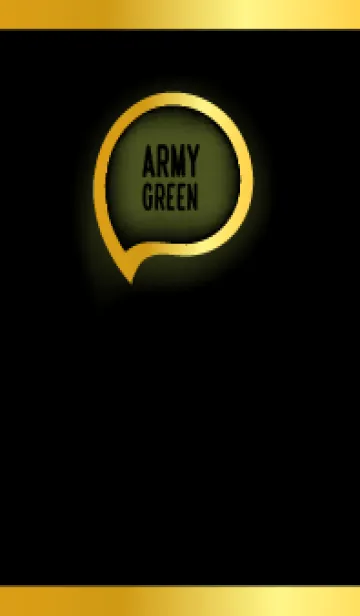 [LINE着せ替え] Army Green Gold In Black Theme (JP)の画像1