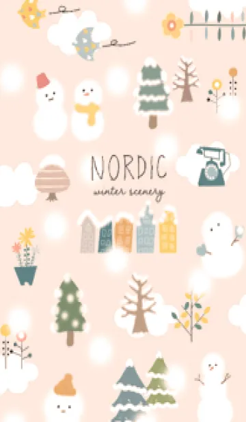 [LINE着せ替え] orange Stylish snowman13_1の画像1