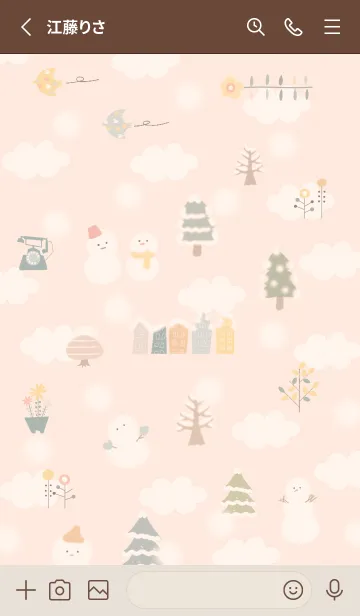 [LINE着せ替え] orange Stylish snowman13_1の画像2