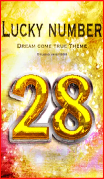 [LINE着せ替え] 幸運のラッキーナンバー✨【28】の画像1