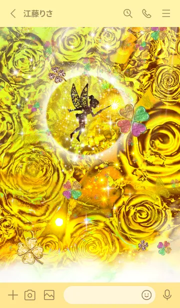 [LINE着せ替え] ティンカー・ベルとゴールド薔薇 金運✨の画像2