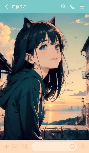 [LINE着せ替え] かわいい女の子1-2 猫耳少女の画像2