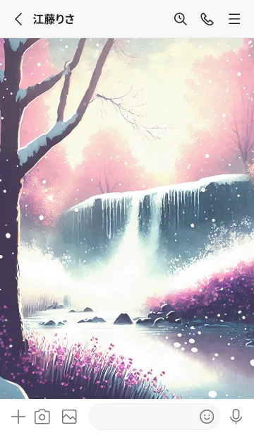 [LINE着せ替え] 優美な冬の風景の着せかえ(Winter-1558)の画像2