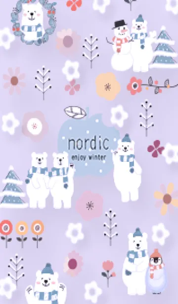 [LINE着せ替え] purple Flowers dance 12_1の画像1