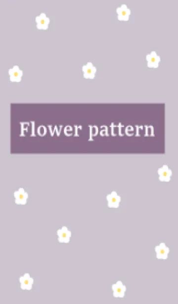 [LINE着せ替え] flower pattern_dustypurpleの画像1