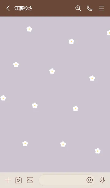 [LINE着せ替え] flower pattern_dustypurpleの画像2