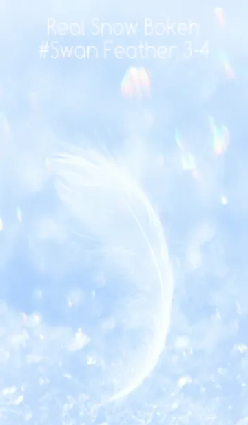 [LINE着せ替え] Real Snow Bokeh #Swan Feather 3-4の画像1