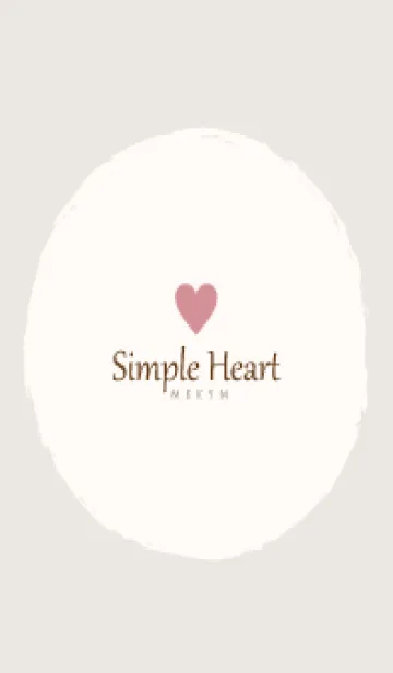 [LINE着せ替え] Simple Heart Dusky Beige - NATURAL 40の画像1