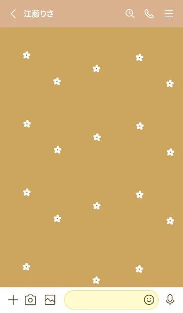 [LINE着せ替え] くすみイエロー＊お花柄。の画像2