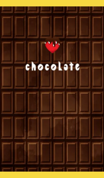 [LINE着せ替え] チョコレートとハート 黄色の画像1