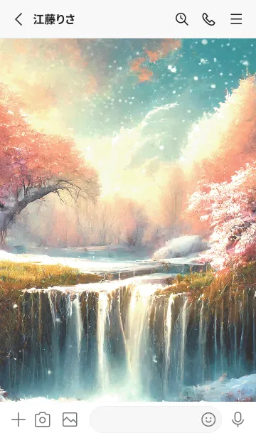 [LINE着せ替え] 優美な冬の風景の着せかえ(Winter-1572)の画像2