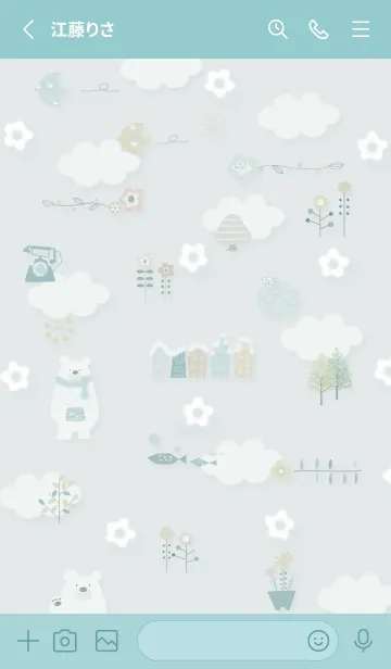 [LINE着せ替え] bluegreen♡Flowers dance06_1の画像2