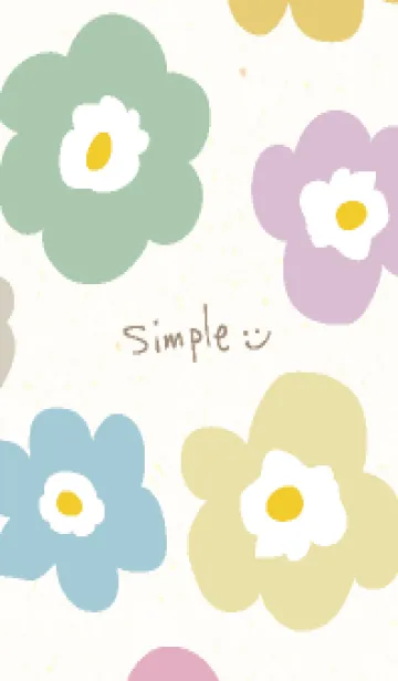 [LINE着せ替え] 北欧風 カラフルお花23の画像1