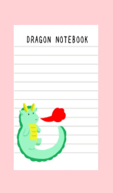 [LINE着せ替え] 辰のノート/ピンクの画像1