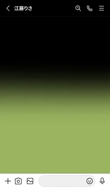 [LINE着せ替え] Avocado Green Gold In Black Theme (JP)の画像2