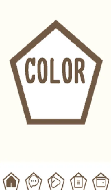 [LINE着せ替え] beige color I47の画像1