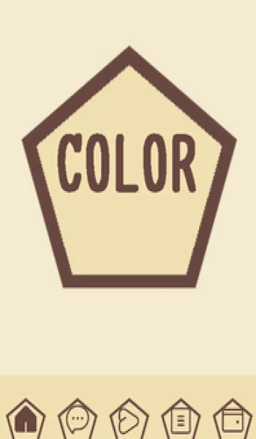 [LINE着せ替え] beige color I50の画像1