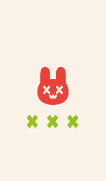 [LINE着せ替え] 地雷うさぎ(red24)の画像1