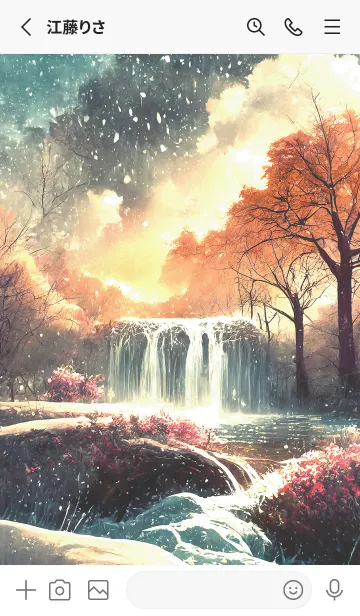 [LINE着せ替え] 優美な冬の風景の着せかえ(Winter-1590)の画像2
