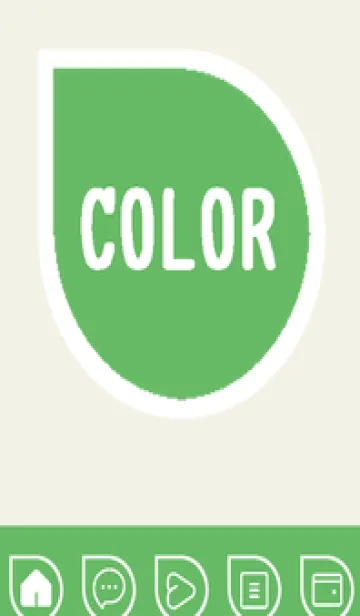 [LINE着せ替え] green color J91の画像1