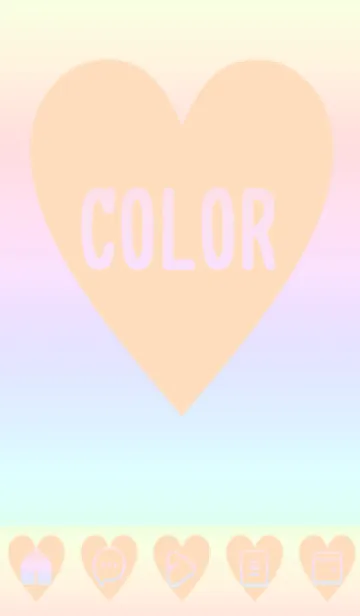 [LINE着せ替え] beige color rainbow F09の画像1