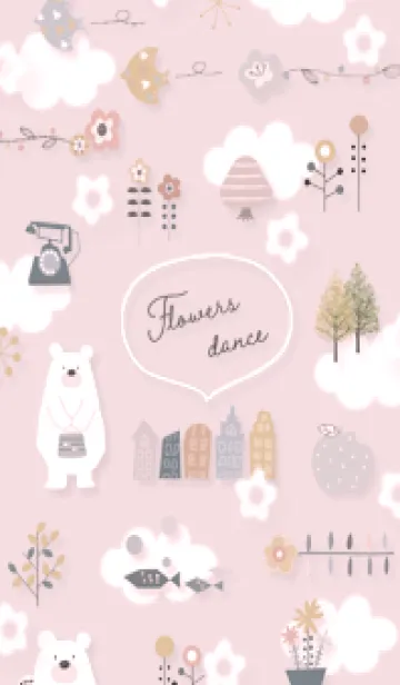 [LINE着せ替え] pink♡Flowers dance10_1の画像1