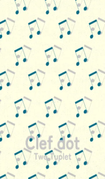 [LINE着せ替え] 2連符柄  マリンブルーの画像1