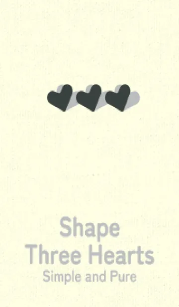 [LINE着せ替え] 3つのハート型の着せかえ オフブラックの画像1