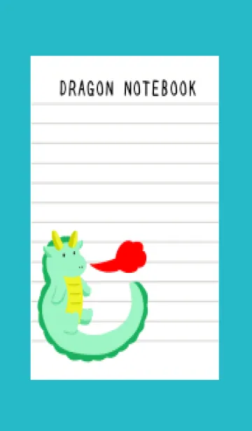 [LINE着せ替え] 辰のノート/ターコイズブルーの画像1