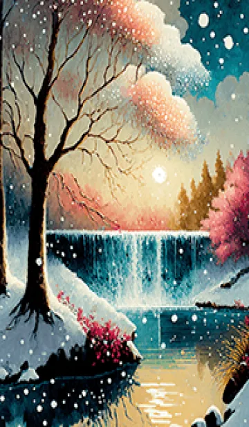 [LINE着せ替え] 優美な冬の風景の着せかえ(Winter-1606)の画像1