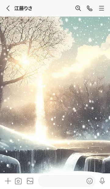 [LINE着せ替え] 優美な冬の風景の着せかえ(Winter-1607)の画像2